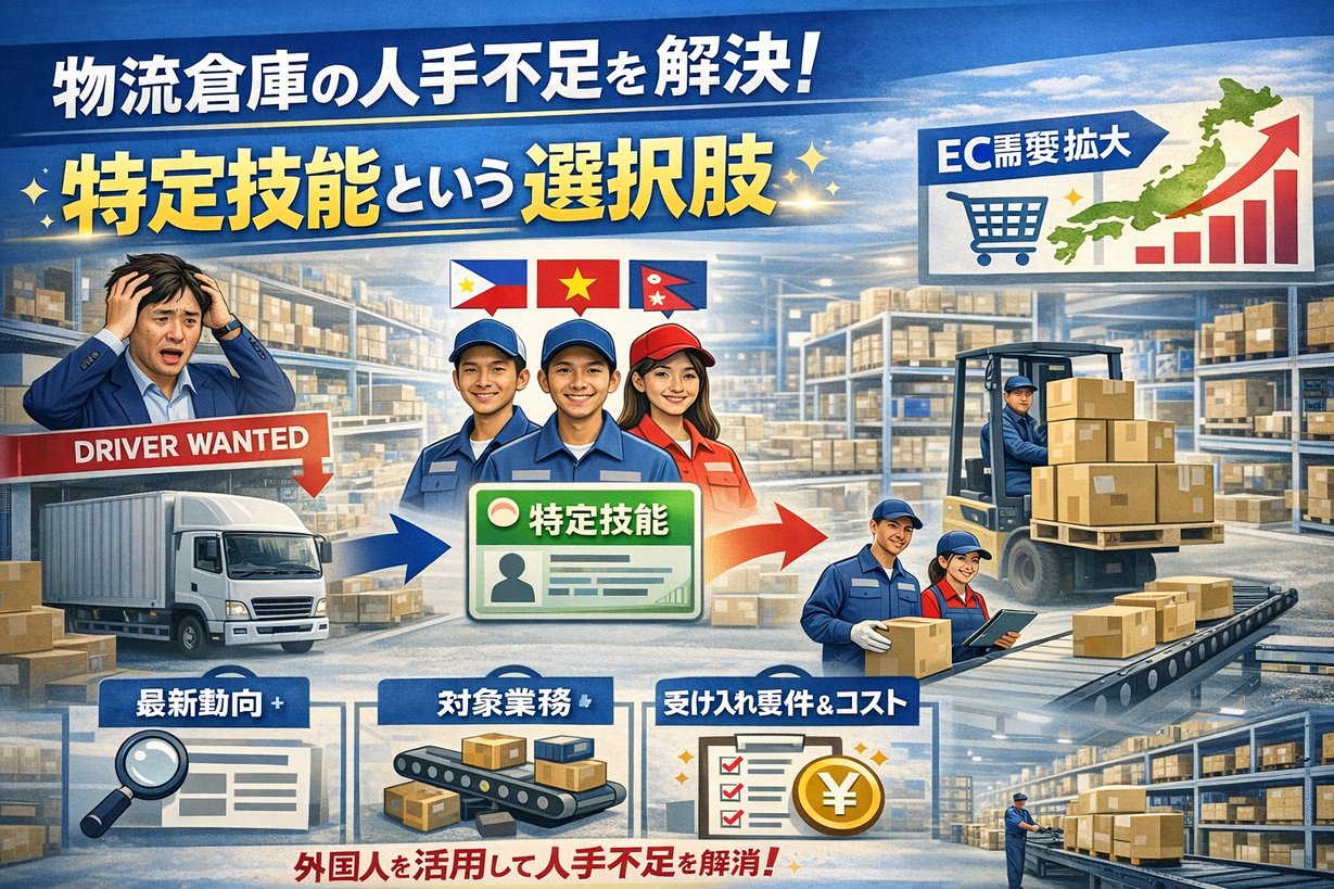 物流倉庫の人手不足を特定技能で解決
